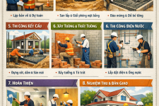 Quy trình thi công bê tông cốt thép chi tiết từ A–Z