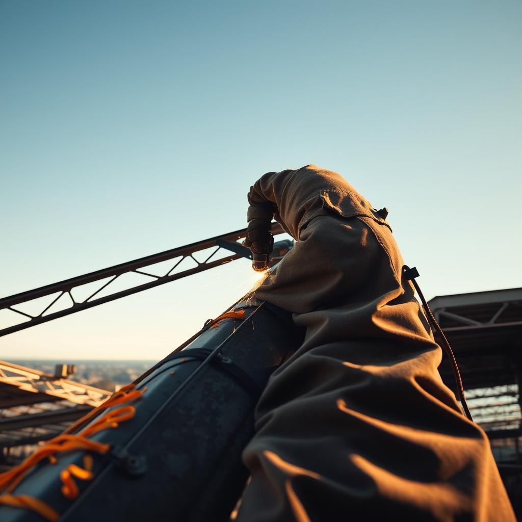 Repairing factory roof